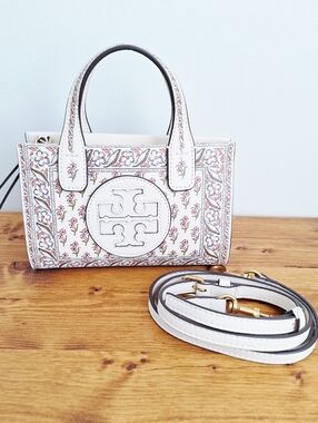 Tory Burch Ella Printed Leather Micro Tote Bag